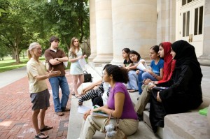 High school students preparing for an excursion with their prof. Retrieved from: "http://www.sce.cornell.edu/sc/photo.php"