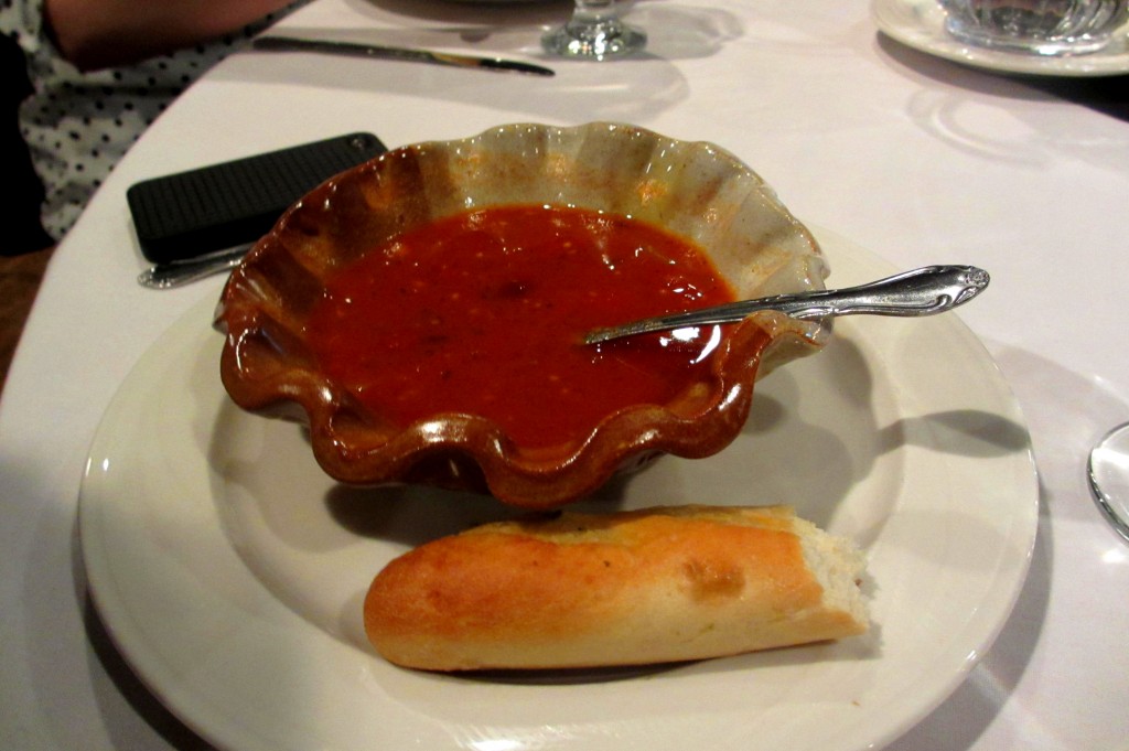 Second-class meal - soup and bun :)