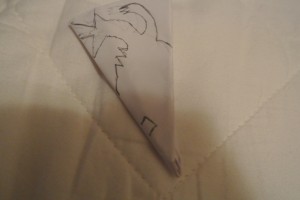 To make my Ice King snowflake, I simply traced out his silhouette onto the paper