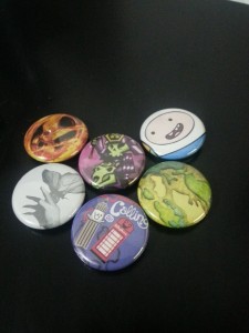 These are the buttons I made, after some vigorous searching around. :) 