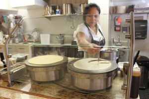 At Crepes and Cravings you can watch and anticipate your awesome crepe as it is being made